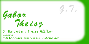 gabor theisz business card